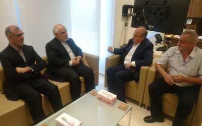 وهاب إستقبل السفير الإيراني في لبنان محمد فتحعلي في زيارة وداعية