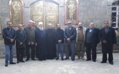 تقبل التعازي بالشهيد ابو دياب في كنيسة الروم الارثوذكس في ريف دمشق
