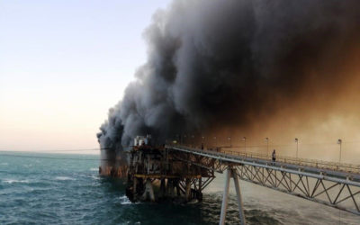 اخماد حريق في مرفأ بحري لتصدير النفط بالبصرة