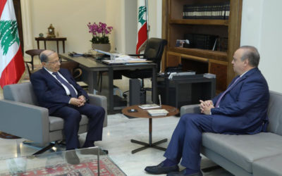 وهاب زار الرئيس عون وعرض معه التطورات في الساحة اللبنانية