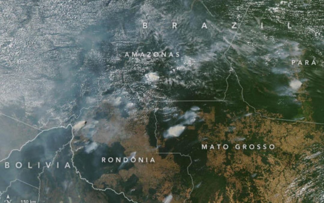 الدخان رُصد من الفضاء.. “حرائق هائلة” في الأمازون!