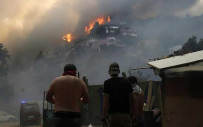 حريق يدمر 245 منزلا في تشيلي