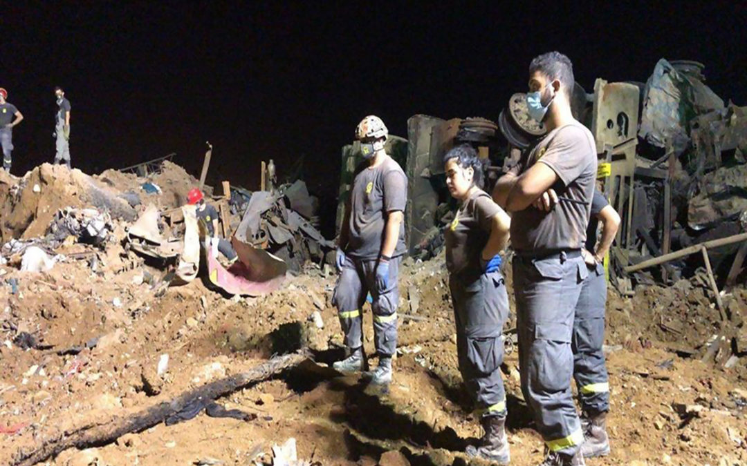 الدفاع المدني: عمليات البحث عن المفقودين اثر انفجار مرفأ بيروت لا زالت مستمرة منذ لحظة وقوع النكبة