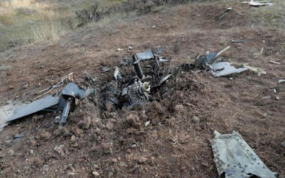 تحطم طائرة مسيرة مجهولة عند حدود إيران مع أذربيجان