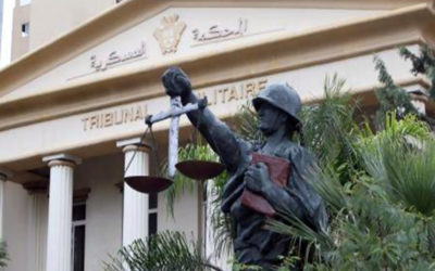 اعتصام امام المحكمة العسكرية للمطالبة باطلاق الموقوفين في احتجاجات طرابلس