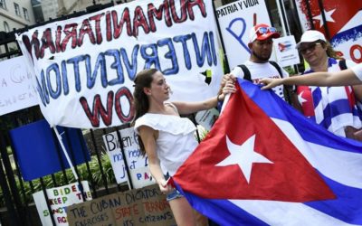 المئات تظاهروا في واشنطن للمطالبة بالحرية لكوبا