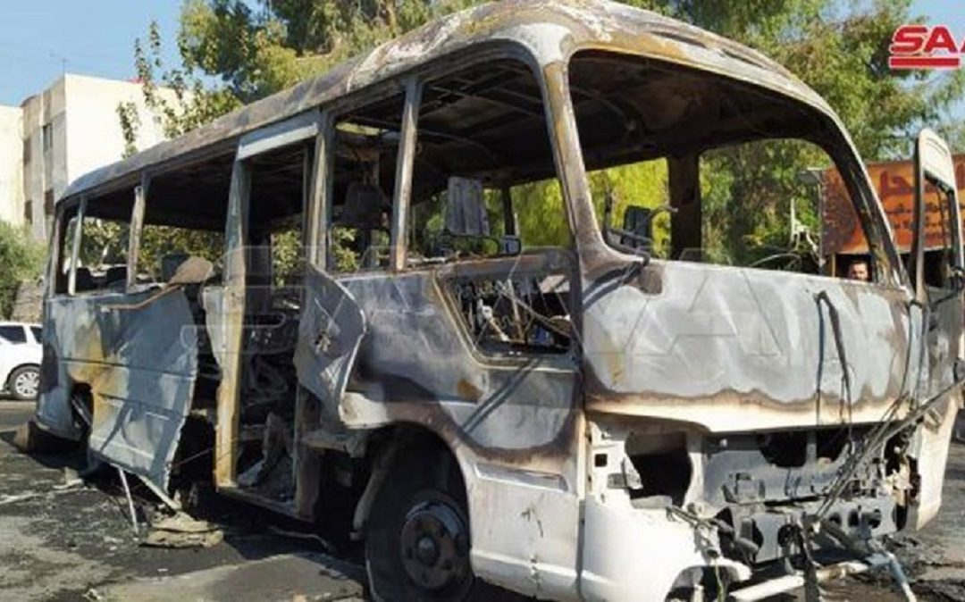 انفجار حافلة عسكرية في دمشق يودي بحياة السائق وإصابة 3 آخرين