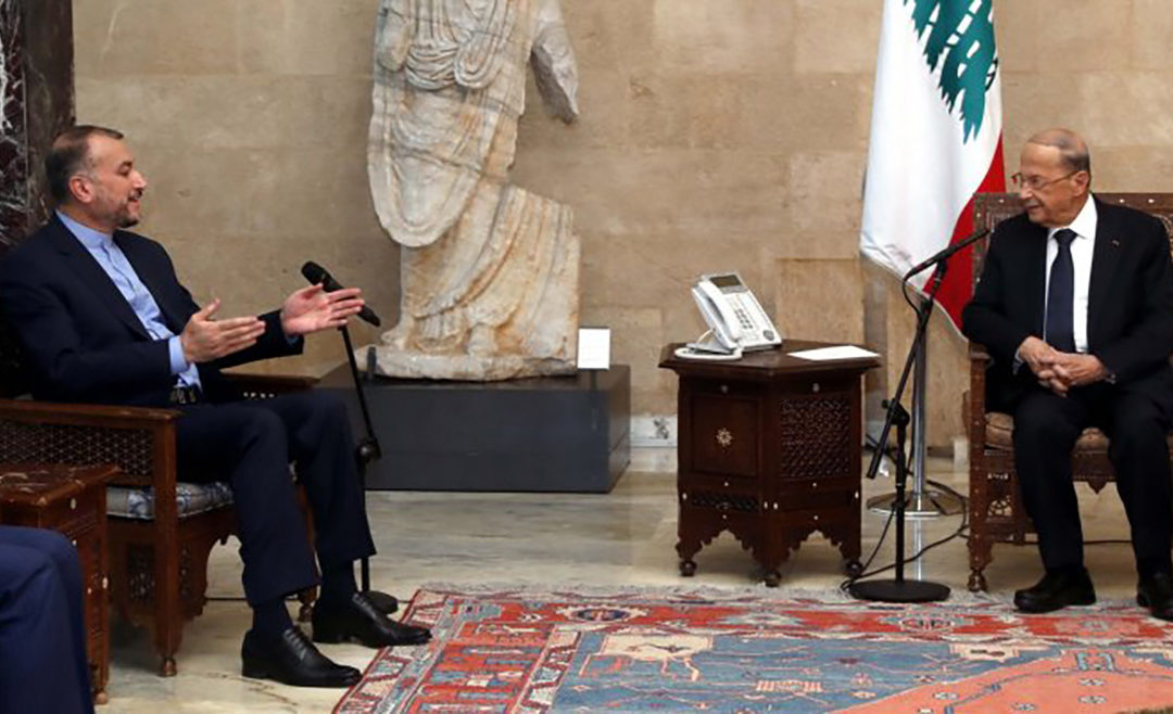 عون استقبل عبد اللهيان: ايران دائماً إلى جانب لبنان