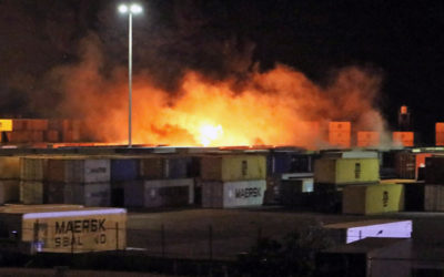 سانا: عدوان إسرائيلي يستهدف ساحة الحاويات في ميناء اللاذقية التجاري