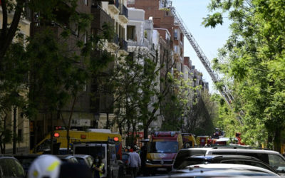 انفجار في مبنى في مدريد تسبب في حريق وإصابة وشخص على الأقل