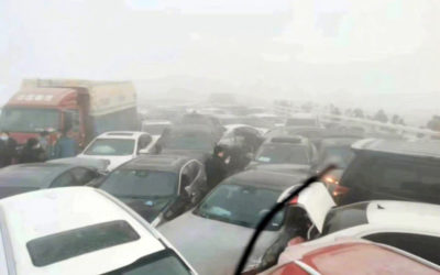 اصطدام أكثر من 200 سيارة في حادث سير في الصين بسبب الضباب