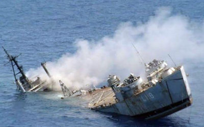 فقدان 31 من عناصر البحرية التايلاندية نتيجة غرق سفينتهم