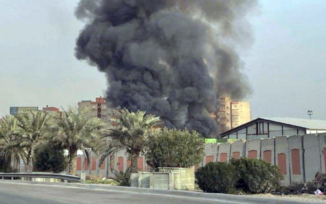 احتراق مبنى سكني في بغداد بسبب الألعاب النارية
