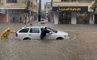 اعصار دانيال.. أمطار غزيرة تضرب الأراضي الفلسطينية وغرق عدد من المنازل شمال قطاع غزة
