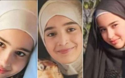 انطلاق مراسم تشييع جثامين الفتيات الثلاث وجدّتهن اللواتي استشهدن نتيجة قصف اسرائيلي في عيناثا