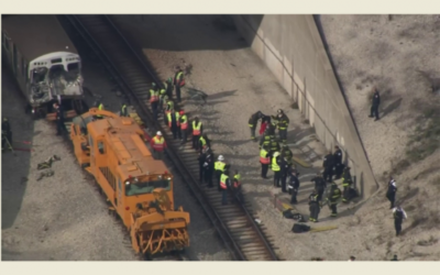 عشرات الجرحى جراء اصطدام قطار بكاسحة ثلوج في شيكاغو