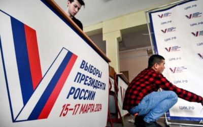 افتتاح مراكز التصويت في الانتخابات الرئاسية الروسية في العاصمة موسكو وسان بطرسبورغ