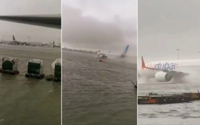 شركة “طيران الإمارات” تعلق إجراءات سفر المغادرين من دبي بسبب سوء الأحوال الجوية