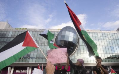 مظاهرة حاشدة في العاصمة البلجيكية بروكسل دعما لفلسطين