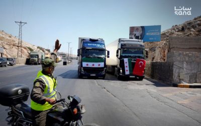 عبور قافلة الترانزيت الأولى بين سوريا وتركيا بعد انقطاع 15 عاما