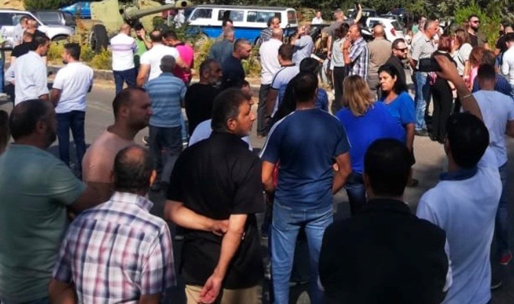 اعتصام على دوّار بيت الدين – بعقلين رفضاً لنقل مركز الضمان الاجتماعي