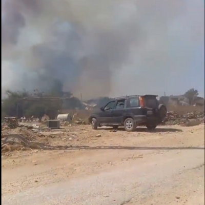 العدو الاسرائيلي القى قنابل حارقة في أحراج الزيتون في عيتا الشعب