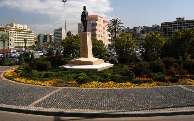 معتصمون في رياض الصلح حاولوا إزالة الشريط الشائك